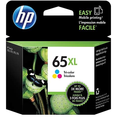 Hp 65xl Tri Color High Yield Ink Cartridge N9k03an At Staples