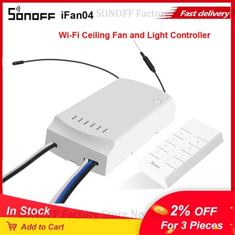 Itead Sonoff Ifan04 Wi Fi Ventilador De Teto E Controlador De Luz Diy