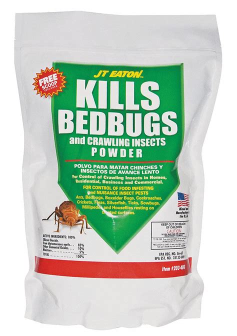 Jt Eaton Bed Bug Killer Powder 64 Oz Indoor Only Deet Free Deet Concentration Diatomaceous