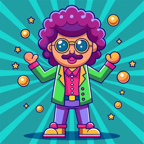 Personaje De Dibujos Animados Retro Vector Premium