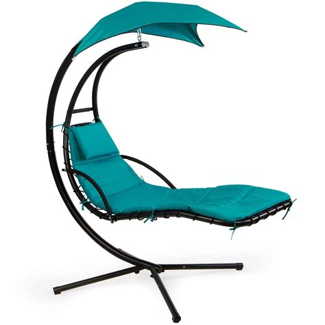 Barton Hanging Chaise Lounger Patio Chair Floating Canopy Swing Chair