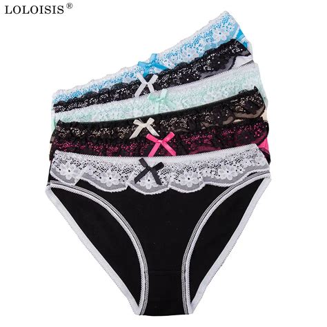 Loloisis Underwear Women Lace Bow Women Panties Comfortable Briefs Tangas Women Sexy Lingerie