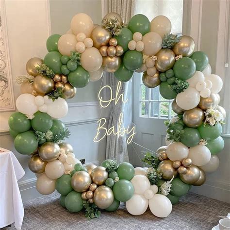 YANSION Olive Green Balloon Arch Kit Sage Green Ballloon Garland With