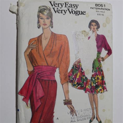 Vogue 1970 Pattern Etsy