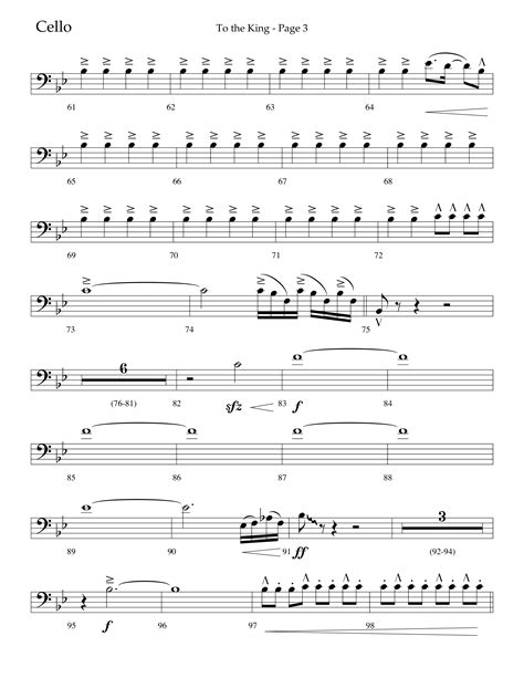 To The King Choral Anthem SATB Cello Sheet Music PDF Lifeway Choral