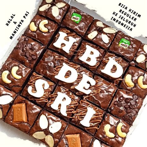 Jual Brownies Skat Fudgy Dark Chocolate Isi Potong Shopee Indonesia