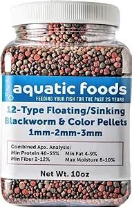 Amazon Aquatic Foods Inc 12 Type Floating Sinking Blackworm