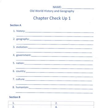 ABeka History 5 Old World History And Geography Comprehension Checks