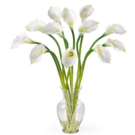 Calla Lily Liquid Illusion Silk Arrangement Silk Flower Arrangements