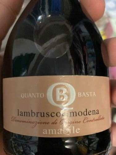 N V Quanto Basta Lambrusco Di Modena Amabile Vivino Brasil