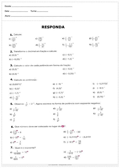 Lista De Exercícios Sobre Divisão De Números Inteiros Para O Ano Hot Sex Picture