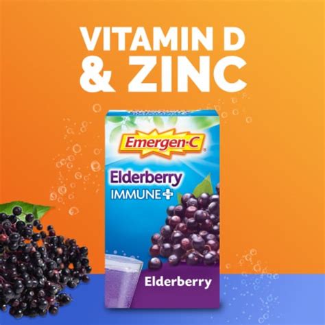 Emergen C Immune Elderberry Fizzy Drink Mix 18 Ct Kroger