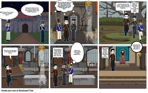 Hamlet Act 1 Comic Strip Storyboard By 1d39a884