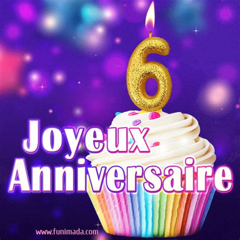 Joyeux Anniversaire Gâteau 6 Ans 