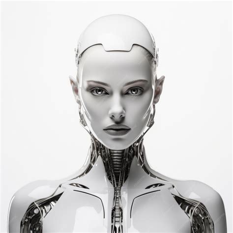 Premium Ai Image Futuristic Female Robot Android Portrait Human Like