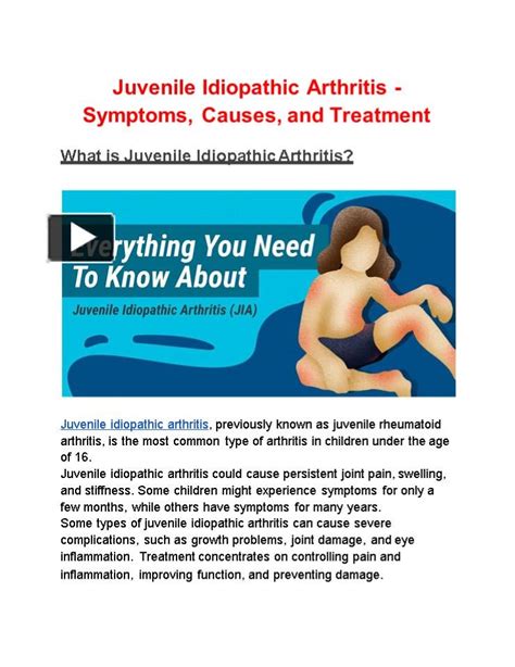 Ppt Juvenile Idiopathic Arthritis Symptoms Causes And Treatment