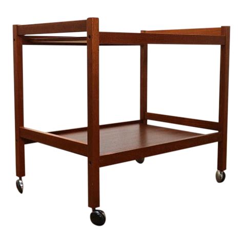 1960s Mid Century Modern Drinks Trolley Bar Cart Danish Style Vintage