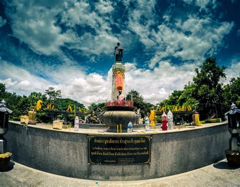 Thao Suranari Statue With Beautiful Sky At Thao Suranari Park Ban Nong