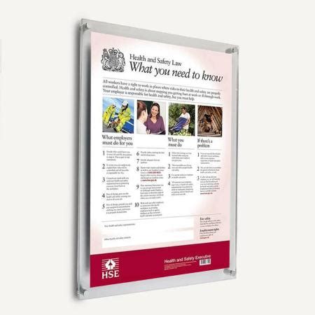 HSE Health And Safety Law Poster Frames Displays Luminati