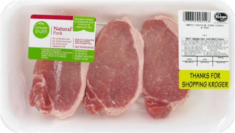 Simple Truth™ Natural Boneless Pork Chops About 3 Per Pack 1 Lb Kroger