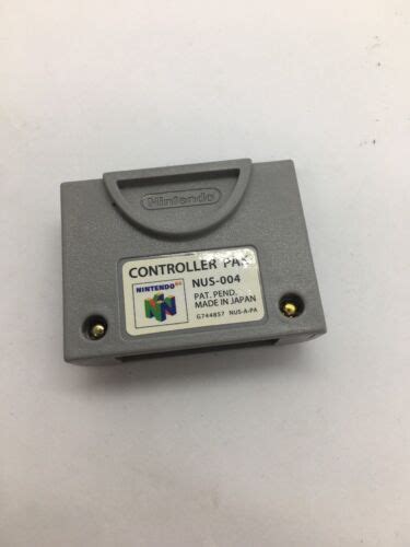 N64 Controller Pak Nus 004 Oem Official Nintendo 64 Memory Card