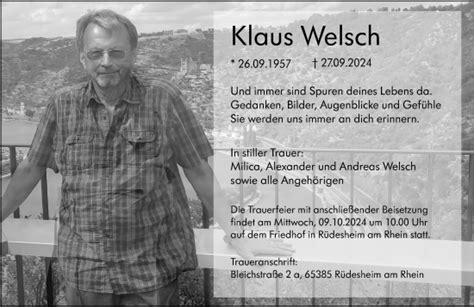 Videoanzeige Von Klaus Welsch Vrm Trauer De