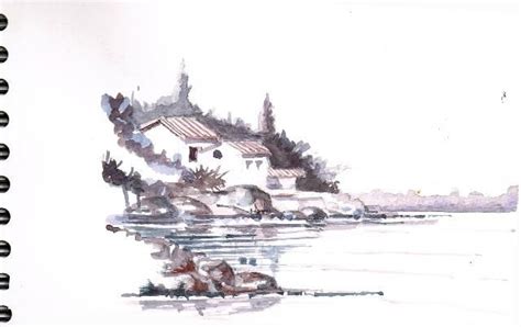 Hugues Bret Aquarelle Croatia Cres Velilosinj Croatie