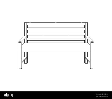 Park Bench Vector Illustrationoutline Simple Style Stock Vector Image And Art Alamy