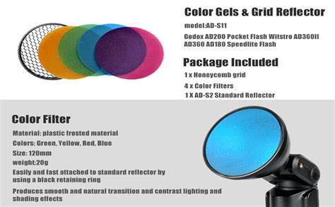 Godox AD S2 Standard Reflector With Soft Diffuser And Ad S11 Witstro