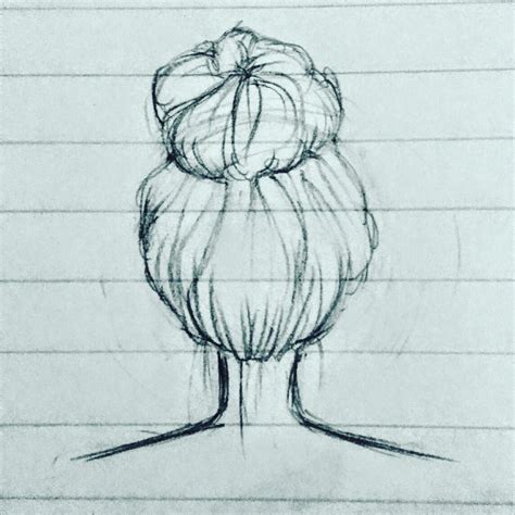 Messy Bun Drawing How To Draw Hair Easy People Drawings Art Drawings