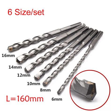 160mm Long Sds Plus Hammer Twist Drill Bits Square Shank Masonary