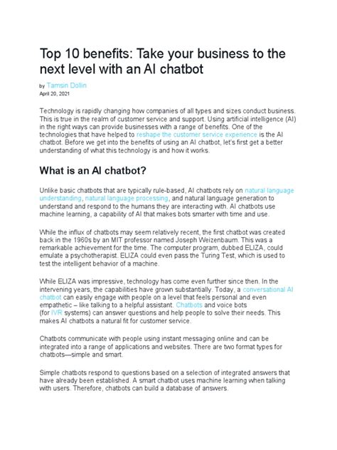 Benefits of AI Chatbox | Download Free PDF | Artificial Intelligence ...