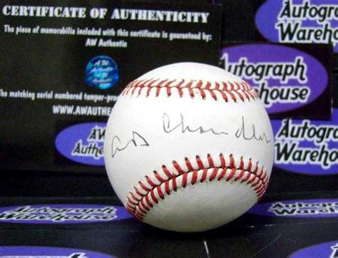 Albert "Happy" A.B. Chandler autographed Baseball (Baseball Hall of Famer)