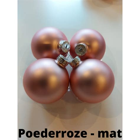 Gepersonaliseerde Kerstbal Poederroze Ateliervie