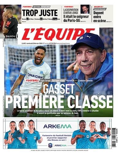 L Equipe Du Vendredi 23 Février 2024 Télécharger Des Magazines