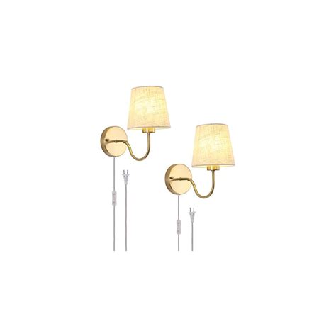 LASENCHOO Plug In Wall Sconces Set Of Two Modern India Ubuy