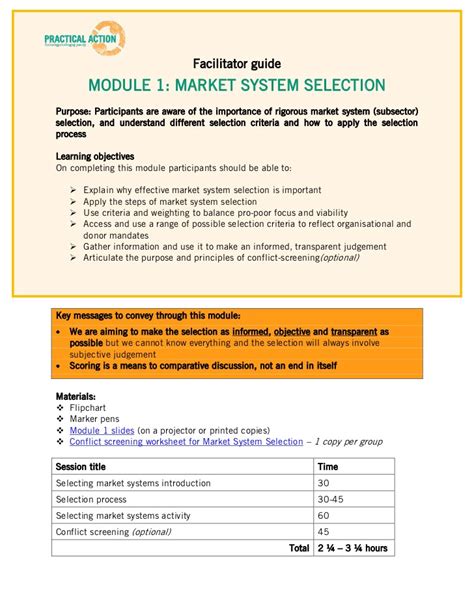 Workshop Facilitator Contract Template Step 1 Training Materials