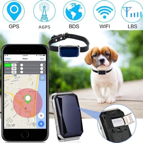 Coleira Pet Rastreador GPS Imperme Vel Anti Lost Coleira Para C Es