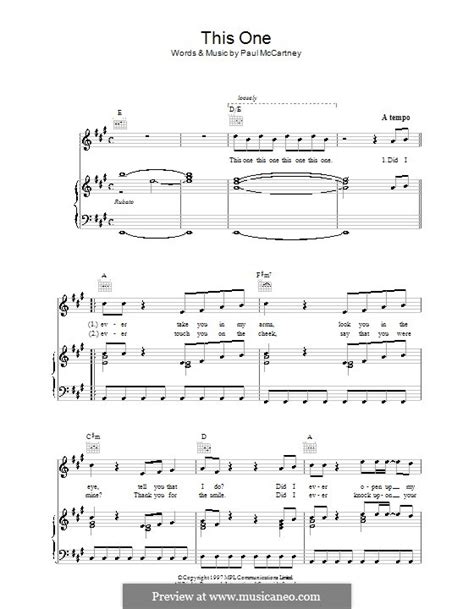 This One By P Mccartney Sheet Music On Musicaneo