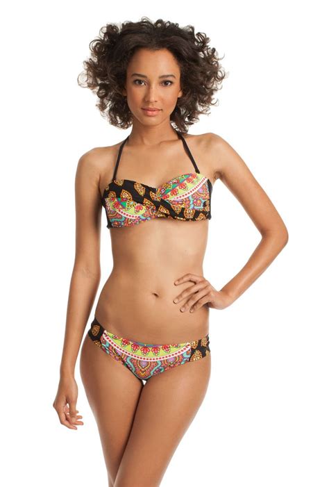 Moroccan Medallion Twist Bandeau Bandeau Two Piece Bikini Trina Turk