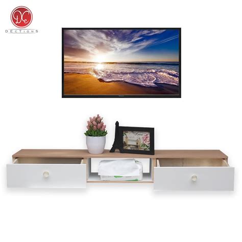 Jual Dections Rak Tv Dinding Minimalis X Cm Laci Meja Tv Tempel