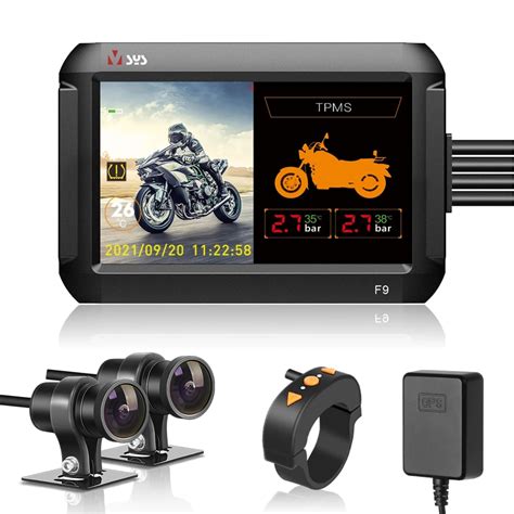 Vsys F D Motorcycle Dvr Front Rear View Dual Camera Waterproof Dash