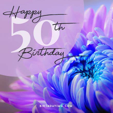 Free 50 Years Happy Birthday Image With Flowers - birthdayimg.com