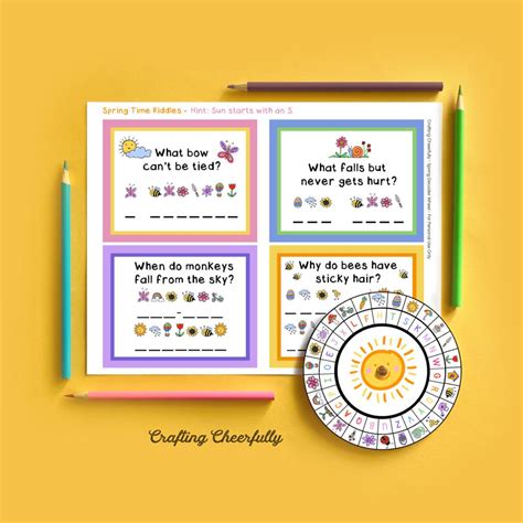 Spring Decoder Wheel Free Printable Activity Crafting Cheerfully