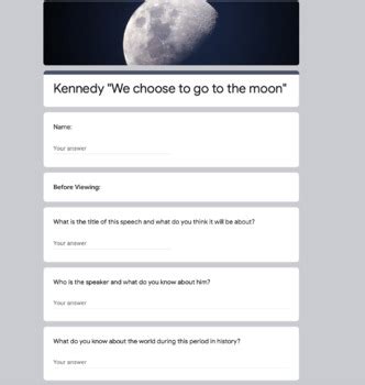 Distance Learning John F. Kennedy "Moon" Speech DIGITAL VIDEO LESSON