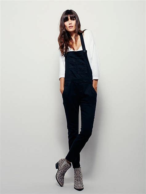 Washed Denim Overall Overalls Women Trendy Fall Outfits Black Overalls Outfit