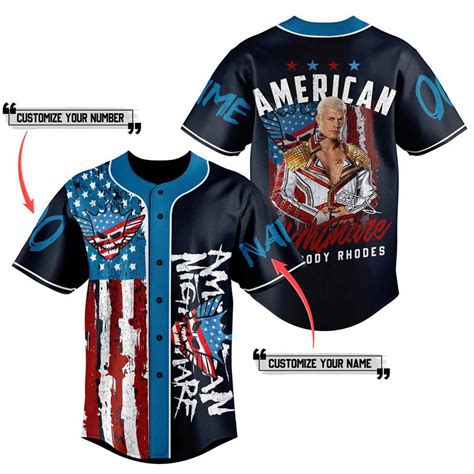 American Nightmare Cody Rhodes Custom Baseball Jersey Nouvette