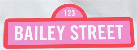 Sesame Street Sign In Pink And Red With Name Personalized Etsy