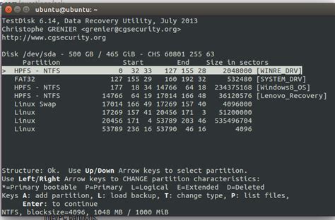 Linux Recovering A Partition Table With Testdisk Super User