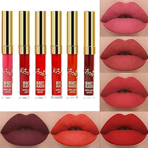 Beauty Glazed New Matte Liquid Lipstick Set Light To Deep Red Colors